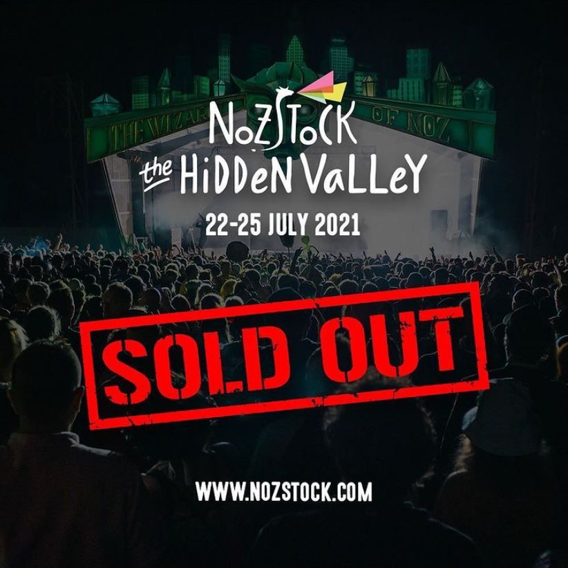 Nozstock's 2021 event sold out following the government's announcement on 22/02/2021