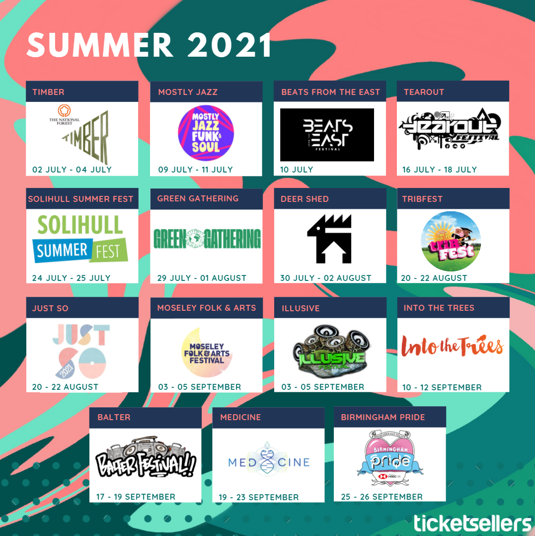 Summer 2021 calendar of events still available to purchase tickets for